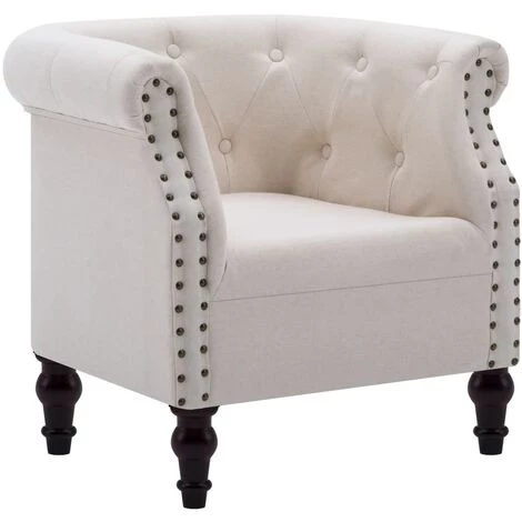 VIDAXL Fauteuil Revêtement En Tissu 67 X 60 X 67 Cm Lin Clair - Beige - Fauteuils Club, Fauteuils Inclinables Et Chauffeuses Lits - Beige - Beige 3 VIDAXL Fauteuil Revêtement En Tissu 67 X 60 X 67 Cm Lin Clair - Beige - Fauteuils Club, Fauteuils Inclinables Et Chauffeuses Lits - Beige - Beige