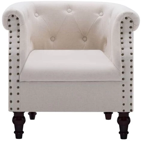 VIDAXL Fauteuil Revêtement En Tissu 67 X 60 X 67 Cm Lin Clair - Beige - Fauteuils Club, Fauteuils Inclinables Et Chauffeuses Lits - Beige - Beige 5 VIDAXL Fauteuil Revêtement En Tissu 67 X 60 X 67 Cm Lin Clair - Beige - Fauteuils Club, Fauteuils Inclinables Et Chauffeuses Lits - Beige - Beige – Image 3