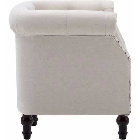 VIDAXL Fauteuil Revêtement En Tissu 67 X 60 X 67 Cm Lin Clair - Beige - Fauteuils Club, Fauteuils Inclinables Et Chauffeuses Lits - Beige - Beige 6 VIDAXL Fauteuil Revêtement En Tissu 67 X 60 X 67 Cm Lin Clair - Beige - Fauteuils Club, Fauteuils Inclinables Et Chauffeuses Lits - Beige - Beige – Image 4