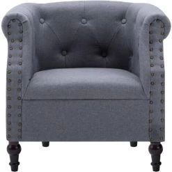 VIDAXL Fauteuil Revêtement En Tissu 67 X 60 X 67 Cm Gris Clair - Fauteuils - Fauteuils Club, Fauteuils Inclinables Et Chauffeuses Lits - Gris - Gris -Pas Cher Fauteuil Magasin 14078141 3