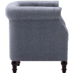 VIDAXL Fauteuil Revêtement En Tissu 67 X 60 X 67 Cm Gris Clair - Fauteuils - Fauteuils Club, Fauteuils Inclinables Et Chauffeuses Lits - Gris - Gris -Pas Cher Fauteuil Magasin 14078141 4