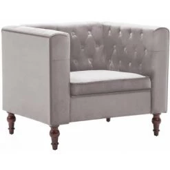 VIDAXL Fauteuil Avec Revêtement En Velours 86 X 67 X 71 Cm Gris - Fauteuils - Fauteuils Club, Fauteuils Inclinables Et Chauffeuses Lits - Gris - Gris 8 VIDAXL Fauteuil Avec Revêtement En Velours 86 X 67 X 71 Cm Gris - Fauteuils - Fauteuils Club, Fauteuils Inclinables Et Chauffeuses Lits - Gris - Gris -Pas Cher Fauteuil Magasin 14078146 2