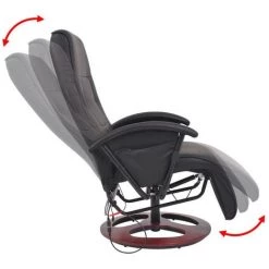 VIDAXL Fauteuil électrique De Massage Cuir Synthétique Noir - Noir 9 VIDAXL Fauteuil électrique De Massage Cuir Synthétique Noir - Noir -Pas Cher Fauteuil Magasin 14079888 3