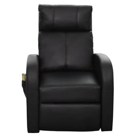 VIDAXL Fauteuil Confort Massant Noir - Noir 4 VIDAXL Fauteuil Confort Massant Noir - Noir – Image 2
