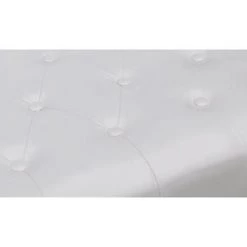 VIDAXL Fauteuil Chesterfield Avec Ottoman Assorti Blanc - Blanc 9 VIDAXL Fauteuil Chesterfield Avec Ottoman Assorti Blanc - Blanc -Pas Cher Fauteuil Magasin 14079926 4