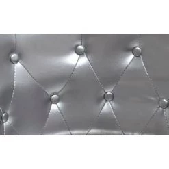 VIDAXL Fauteuil Cabriolet Avec Repose-pied Cuir Synthétique Argenté - Argent -Pas Cher Fauteuil Magasin 14079932 3