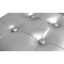 VIDAXL Fauteuil Cabriolet Avec Repose-pied Cuir Synthétique Argenté - Argent -Pas Cher Fauteuil Magasin 14079932 4