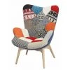 MEUBLETMOI Fauteuil Patchwork Déco Tapissé 1 MEUBLETMOI Fauteuil Patchwork Déco Tapissé -Pas Cher Fauteuil Magasin 14160458 1