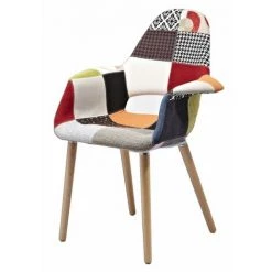 MEUBLETMOI Lot 2 Fauteuils Patchwork & Déco - COSY - Multicolore 9 MEUBLETMOI Lot 2 Fauteuils Patchwork & Déco - COSY - Multicolore -Pas Cher Fauteuil Magasin 14160731 4