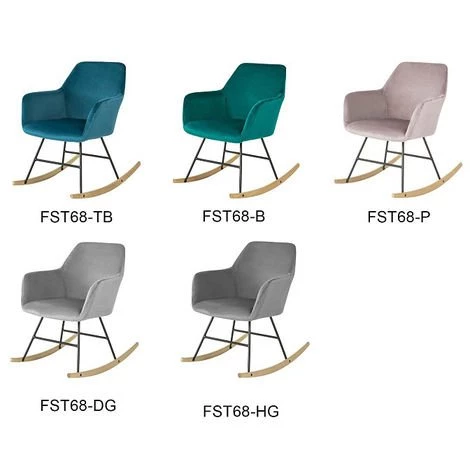 Chaise à Bascule Avec Accoudoirs Fauteuil De Relaxation Pieds Confortable Haute Qualité Élégant (Rose),SoBuy®FST68-P 6 Chaise à Bascule Avec Accoudoirs Fauteuil De Relaxation Pieds Confortable Haute Qualité Élégant (Rose),SoBuy®FST68-P – Image 5