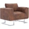 HELLOSHOP26 Fauteuil Chaise Siège Lounge Design Club Sofa Salon Cube Marron Similicuir Daim - Marron 2 HELLOSHOP26 Fauteuil Chaise Siège Lounge Design Club Sofa Salon Cube Marron Similicuir Daim - Marron -Pas Cher Fauteuil Magasin 14364179 1