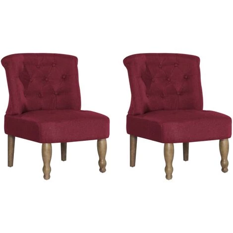HELLOSHOP26 Fauteuil Chaise Siège Lounge Design Club Sofa Salon S Françaises 2 Pcs Rouge Bordeaux Tissu - Bordeaux 2 HELLOSHOP26 Fauteuil Chaise Siège Lounge Design Club Sofa Salon S Françaises 2 Pcs Rouge Bordeaux Tissu - Bordeaux