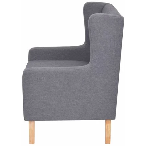 HELLOSHOP26 Fauteuil Chaise Siège Lounge Design Club Sofa Salon Tissu Gris - Gris 6 HELLOSHOP26 Fauteuil Chaise Siège Lounge Design Club Sofa Salon Tissu Gris - Gris – Image 4
