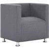 HELLOSHOP26 Fauteuil Chaise Siège Lounge Design Club Sofa Salon Cube Gris Clair Polyester - Gris