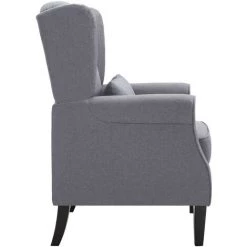 Fauteuil Tissu Gris Foncé VidaXL -Pas Cher Fauteuil Magasin 14364735 4