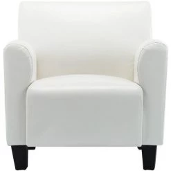 Chaise De Canapé Similicuir Blanc VidaXL -Pas Cher Fauteuil Magasin 14364739 3