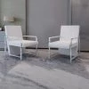 VIDAXL Fauteuil 2 Pcs Avec Cadre Chromé Cuir Synthétique Blanc - Blanc 1 VIDAXL Fauteuil 2 Pcs Avec Cadre Chromé Cuir Synthétique Blanc - Blanc -Pas Cher Fauteuil Magasin 14538074 1