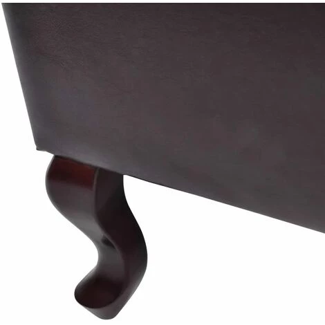 HELLOSHOP26 Fauteuil Chaise Siège Lounge Design Club Sofa Salon Avec Repose-pied Cuir Artificiel Marron Foncé - Marron 5 HELLOSHOP26 Fauteuil Chaise Siège Lounge Design Club Sofa Salon Avec Repose-pied Cuir Artificiel Marron Foncé - Marron – Image 3