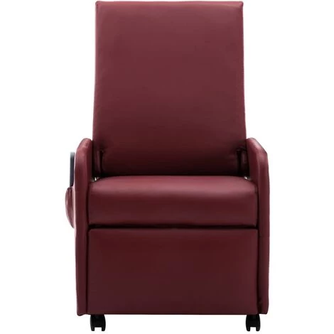 VidaXL Fauteuil Inclinable De Massage Similicuir Rouge Bordeaux - Rouge 5 VidaXL Fauteuil Inclinable De Massage Similicuir Rouge Bordeaux - Rouge – Image 3