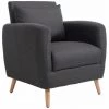 CLP Fauteuil Tilgard Tissu Gris Foncé -Pas Cher Fauteuil Magasin 14775640 1