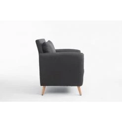 CLP Fauteuil Tilgard Tissu Gris Foncé -Pas Cher Fauteuil Magasin 14775640 3