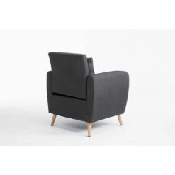 CLP Fauteuil Tilgard Tissu Gris Foncé -Pas Cher Fauteuil Magasin 14775640 4