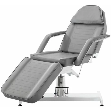 CLP Fauteuil Lit Professionnel De Massage Hydraulique V2 Gris 3 CLP Fauteuil Lit Professionnel De Massage Hydraulique V2 Gris