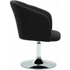 CLP Chaise Lounge Arcade En Tissu Avec Piètement En Métal Aspect Chromé Noir -Pas Cher Fauteuil Magasin 14781850 3