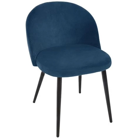 ATMOSPHERA Fauteuil En Velours Moderne Nael - H. 75,5 Cm - 53 X 54,5 X 75,5 - Bleu Clair 3 ATMOSPHERA Fauteuil En Velours Moderne Nael - H. 75,5 Cm - 53 X 54,5 X 75,5 - Bleu Clair