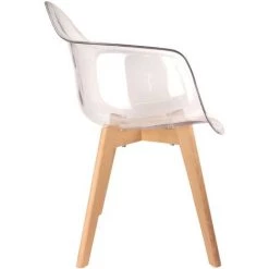 THE HOME DECO FACTORY Fauteuil Scandinave - H.86 Cm - 63 X 58 X 86 - Transparent -Pas Cher Fauteuil Magasin 14799951 3