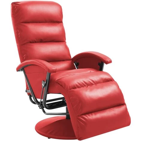 Fauteuil Inclinable TV Similicuir Rouge VidaXL 3 Fauteuil Inclinable TV Similicuir Rouge VidaXL