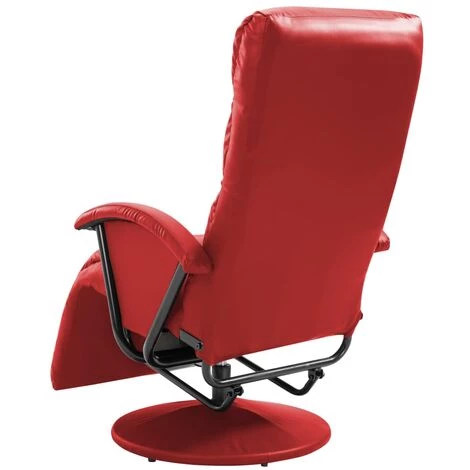 Fauteuil Inclinable TV Similicuir Rouge VidaXL 7 Fauteuil Inclinable TV Similicuir Rouge VidaXL – Image 5