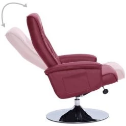 Fauteuil Inclinable Avec Repose-pied Similicuir Rouge Bordeaux VidaXL 10 Fauteuil Inclinable Avec Repose-pied Similicuir Rouge Bordeaux VidaXL -Pas Cher Fauteuil Magasin 14945511 4