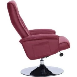 Fauteuil Inclinable Avec Repose-pied Similicuir Rouge Bordeaux VidaXL 11 Fauteuil Inclinable Avec Repose-pied Similicuir Rouge Bordeaux VidaXL -Pas Cher Fauteuil Magasin 14945511 5