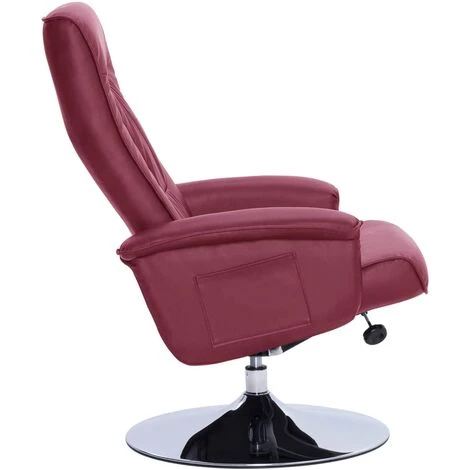 Fauteuil Inclinable Avec Repose-pied Similicuir Rouge Bordeaux VidaXL 7 Fauteuil Inclinable Avec Repose-pied Similicuir Rouge Bordeaux VidaXL – Image 5