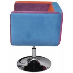 VidaXL Fauteuil Avec Design De Patchwork Cube Tissu 9 VidaXL Fauteuil Avec Design De Patchwork Cube Tissu -Pas Cher Fauteuil Magasin 15017179 3