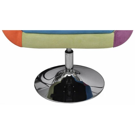 VidaXL Fauteuil Avec Design De Patchwork Cube Tissu 7 VidaXL Fauteuil Avec Design De Patchwork Cube Tissu – Image 5