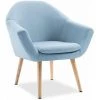 Mc Haus - Fauteuil Nordique Pour Salon Ou Chambre A Coucher Couleur Bleue