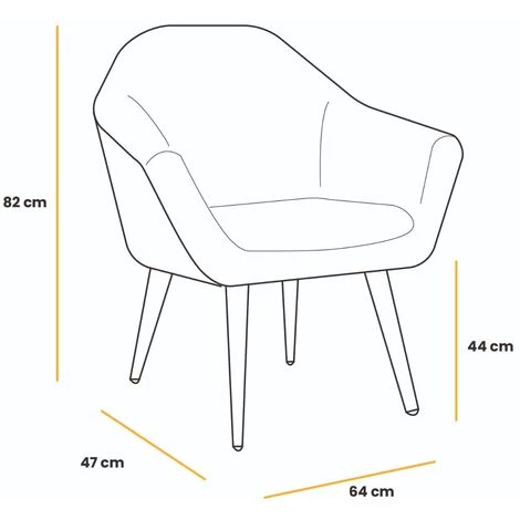 Mc Haus - Fauteuil Nordique Pour Salon Ou Chambre A Coucher Couleur Bleue 6 Mc Haus - Fauteuil Nordique Pour Salon Ou Chambre A Coucher Couleur Bleue – Image 4