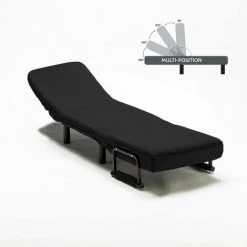 LE ROI DU RELAX Fauteuil-lit Convertible En Tissu Deborah | Couleur: Noir -Pas Cher Fauteuil Magasin 15282660 4