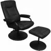 VidaXL Fauteuil Avec Repose-pied Cuir Synthetique Noir 2 VidaXL Fauteuil Avec Repose-pied Cuir Synthetique Noir -Pas Cher Fauteuil Magasin 15354675 1