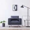 VidaXL Fauteuil Cube Gris Similicuir Daim