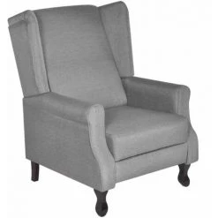 VidaXL Fauteuil Reglable Tissu Gris