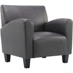 VidaXL Chaise Gris Similicuir 8 VidaXL Chaise Gris Similicuir -Pas Cher Fauteuil Magasin 15354822 2