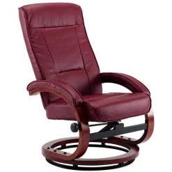 VidaXL Fauteuil Inclinable Avec Repose-pied Similicuir Rouge Bordeaux - Rouge -Pas Cher Fauteuil Magasin 15382844 4