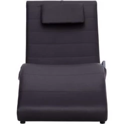 VidaXL Chaise Longue De Massage Avec Coussin Marron Similicuir -Pas Cher Fauteuil Magasin 15386590 4