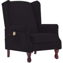 VidaXL Fauteuil Electrique De Massage Noir Tissu -Pas Cher Fauteuil Magasin 15386593 2