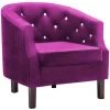 VidaXL Fauteuil Avec Revetement En Velours 65 X 64 X 65 Cm Violet