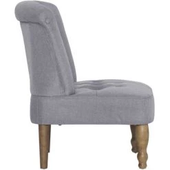 VidaXL Chaise Française Gris Clair Tissu -Pas Cher Fauteuil Magasin 15386712 5