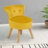 IDMARKET Fauteuil Crapaud En Velours Jaune - Jaune